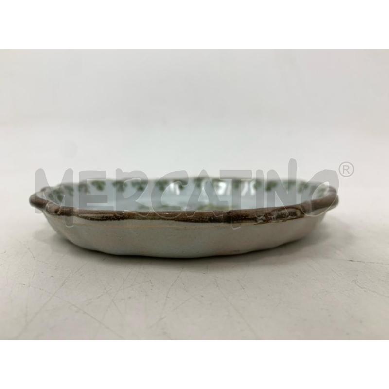 PIATTINO CERAMICA FAENZA EPOCA DEC FOGLIE UVA  | Mercatino dell'Usato Roma re di roma 3