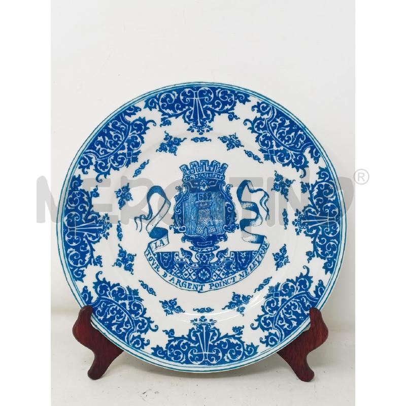 PIATTO LIMOGES STAMPA BLU TORRE TOUR D ARGENT  | Mercatino dell'Usato Roma re di roma 1