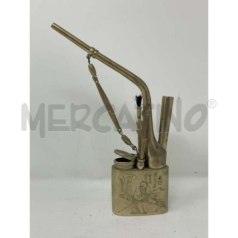 PIPA PER OPPIO CINESE METALLO ACCESSORI  | Mercatino dell'Usato Roma re di roma 1