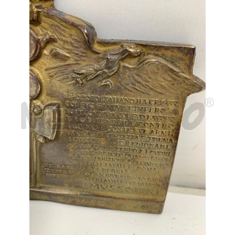 PLACCA BRONZO FASCIO MAGGIO 1936 | Mercatino dell'Usato Roma re di roma 3