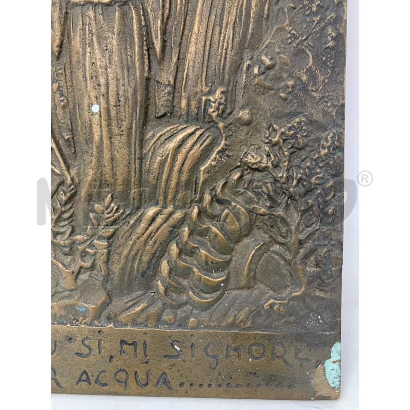 PLACCA BRONZO SAN FRANCESCO LAUDATA SI SORELLA ACQUA | Mercatino dell'Usato Roma re di roma 2