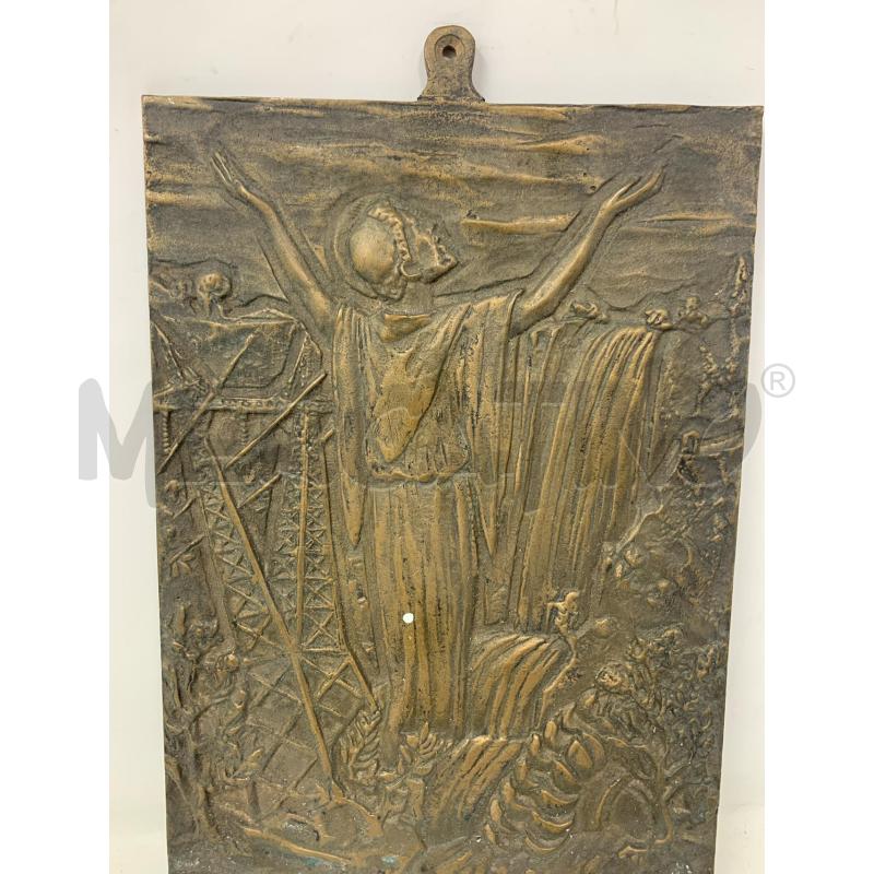 PLACCA BRONZO SAN FRANCESCO LAUDATA SI SORELLA ACQUA | Mercatino dell'Usato Roma re di roma 4