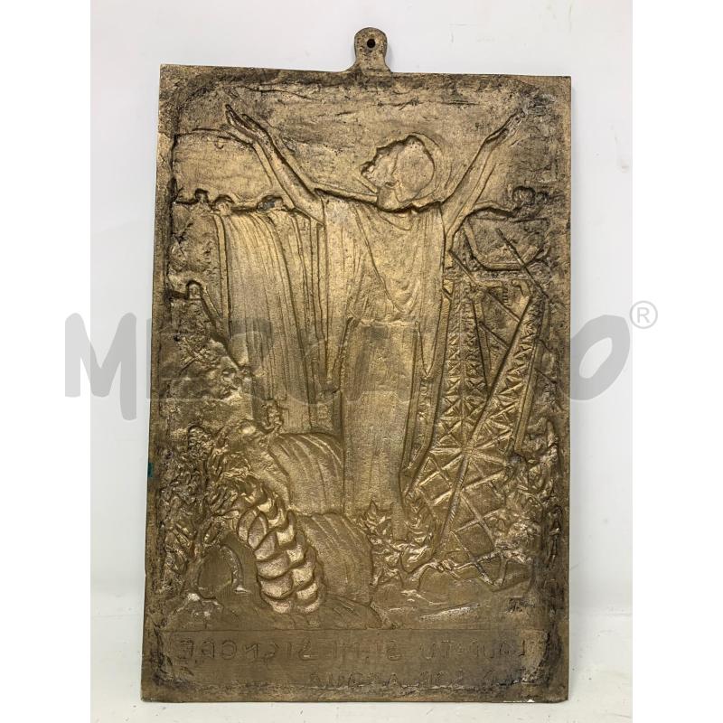 PLACCA BRONZO SAN FRANCESCO LAUDATA SI SORELLA ACQUA | Mercatino dell'Usato Roma re di roma 5