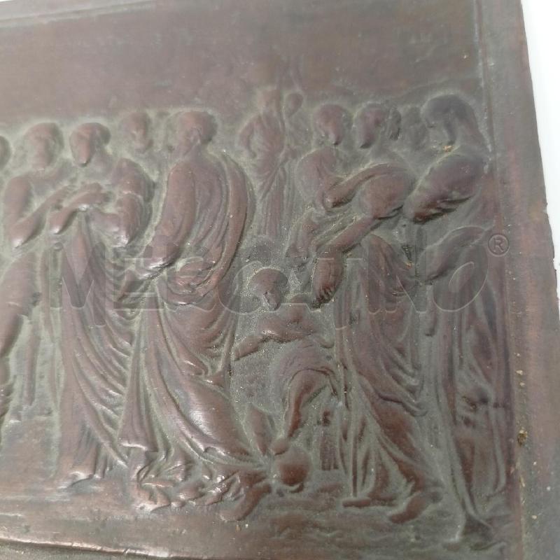 PLACCA BRONZO SCENA BIBLICA  | Mercatino dell'Usato Roma re di roma 2