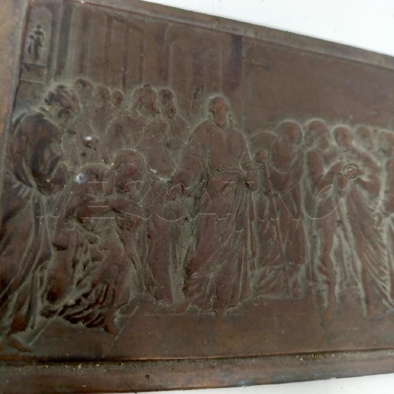 PLACCA BRONZO SCENA BIBLICA  | Mercatino dell'Usato Roma re di roma 3