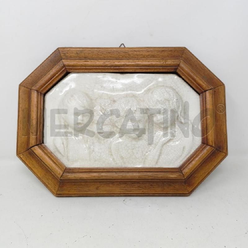PLACCA CERAMICA 4 BAMBINI CORN LEGNO  | Mercatino dell'Usato Roma re di roma 1