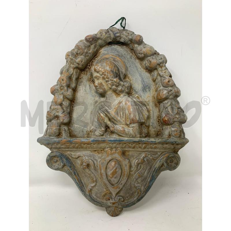 PLACCA CERAMICA BASSORILIEVO ANGELO IN PREGHIERA | Mercatino dell'Usato Roma re di roma 1