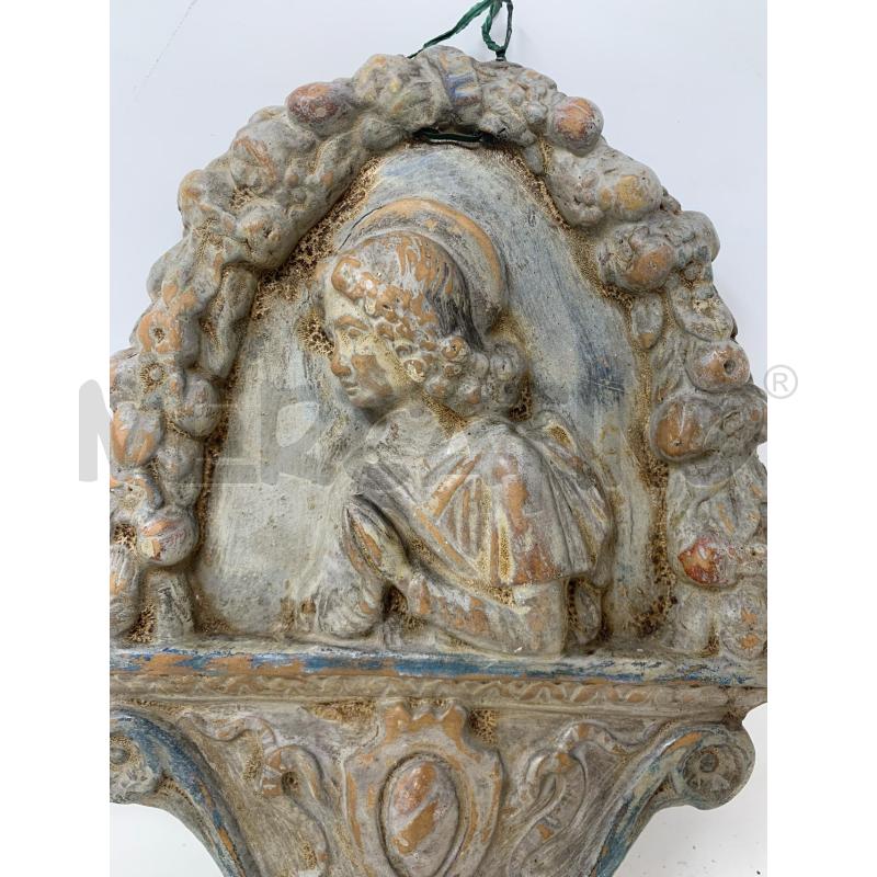 PLACCA CERAMICA BASSORILIEVO ANGELO IN PREGHIERA | Mercatino dell'Usato Roma re di roma 2