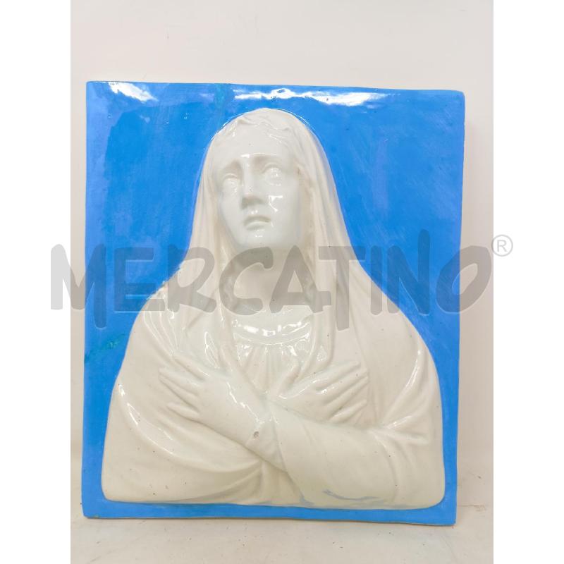 PLACCA CERAMICA MADONNA FONDO AZZ DIFETT | Mercatino dell'Usato Roma re di roma 1