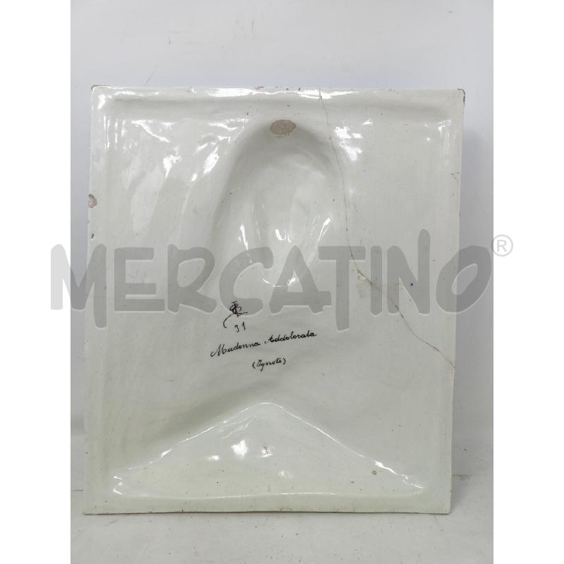 PLACCA CERAMICA MADONNA FONDO AZZ DIFETT | Mercatino dell'Usato Roma re di roma 3