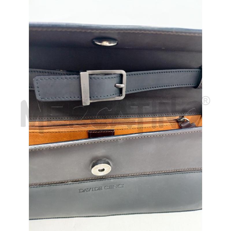 POCHETTE DAVIDE CENCI PELLE NERO MARRONE | Mercatino dell'Usato Roma re di roma 5