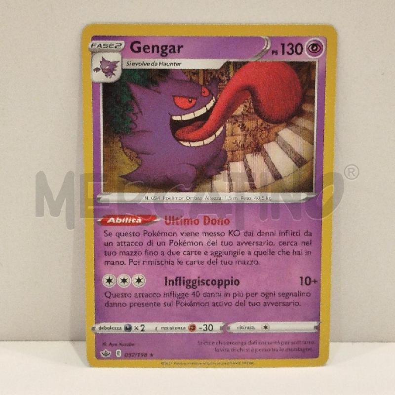 POKEMON GENGAR REGNO GLACIALE 057/198 HOLO REVERSE CONDIZIONI EXCELLENT | Mercatino dell'Usato Roma re di roma 1