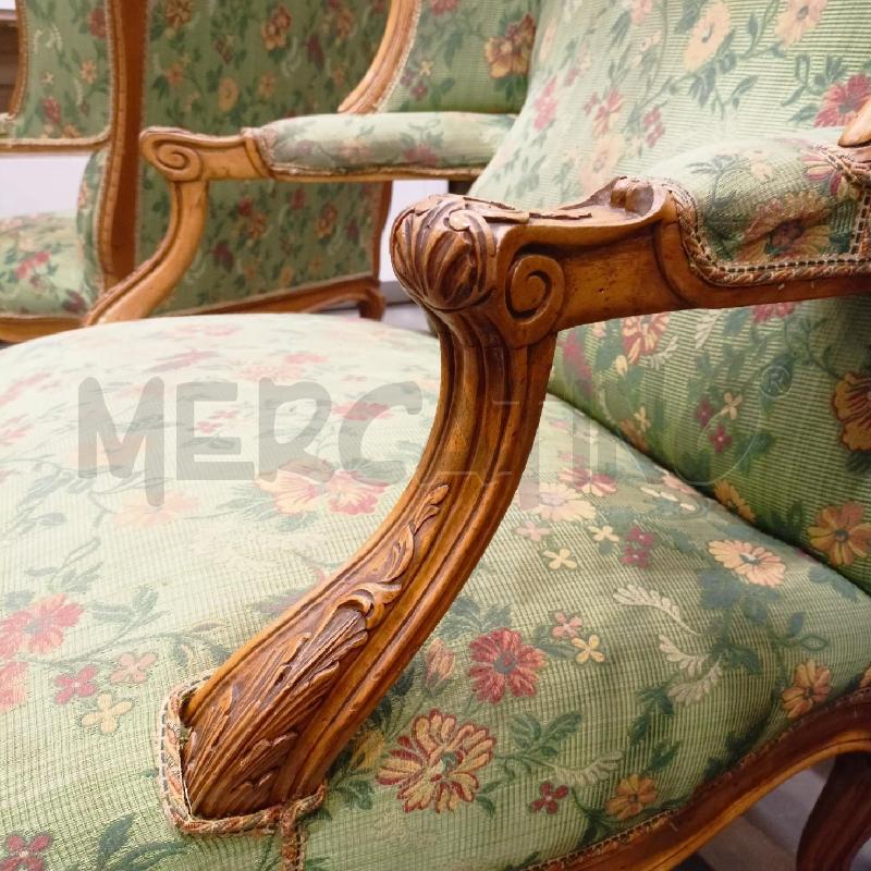 POLTRONA COPPIA STOFFA VERDE A FIORI | Mercatino dell'Usato Roma re di roma 4