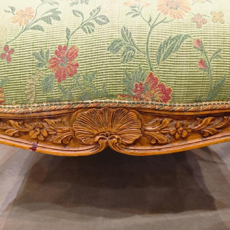POLTRONA COPPIA STOFFA VERDE A FIORI | Mercatino dell'Usato Roma re di roma 5