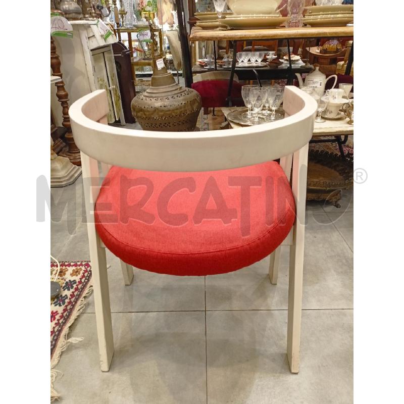 POLTRONA COPPIA STRUTT LEGNO BIANC SED ARANCIO | Mercatino dell'Usato Roma re di roma 3