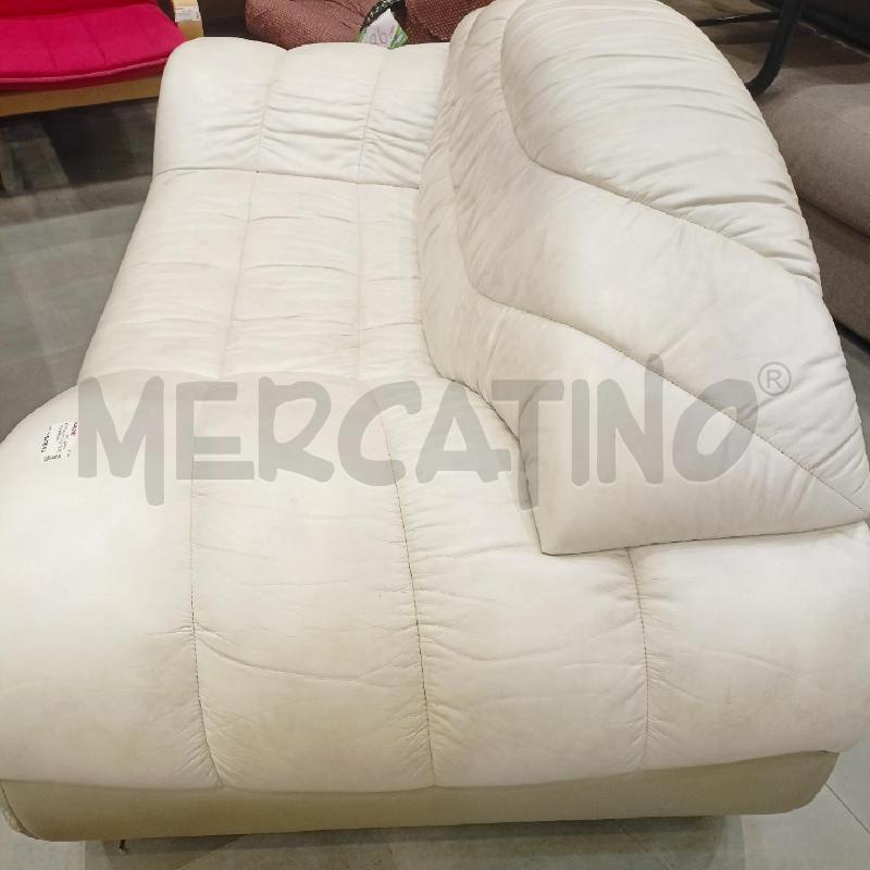 POLTRONA GRANDE PELLE BIANCA GRIGIA  | Mercatino dell'Usato Roma re di roma 4