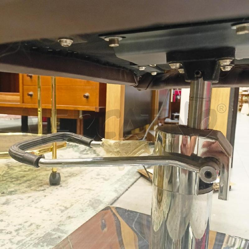 POLTRONA STIL BARBIER BRACCIOLI BASE ACCIAIO ECOPELL BORDEAUX | Mercatino dell'Usato Roma re di roma 4