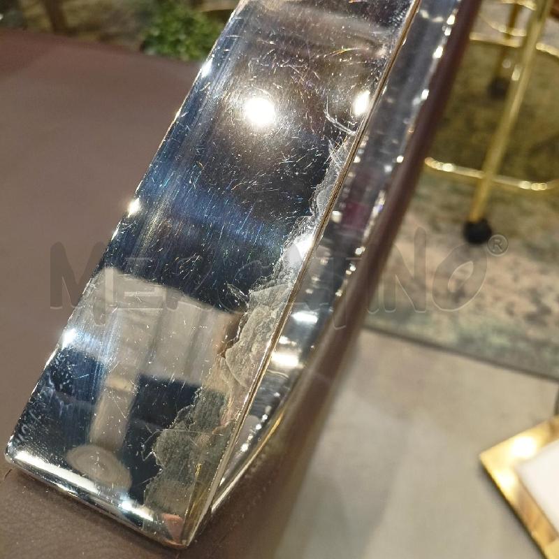 POLTRONA STIL BARBIER BRACCIOLI BASE ACCIAIO ECOPELL BORDEAUX | Mercatino dell'Usato Roma re di roma 5