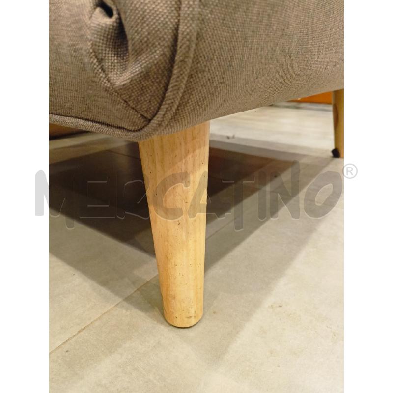 POLTRONA STOFFA GRIGIA STIL SVED GAMBE LEGNO | Mercatino dell'Usato Roma re di roma 4