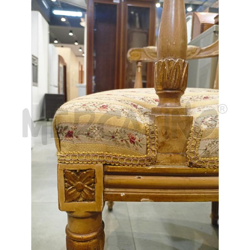 POLTRONCINA LUIGI XVI DORAT TESS STRISCE | Mercatino dell'Usato Roma re di roma 5