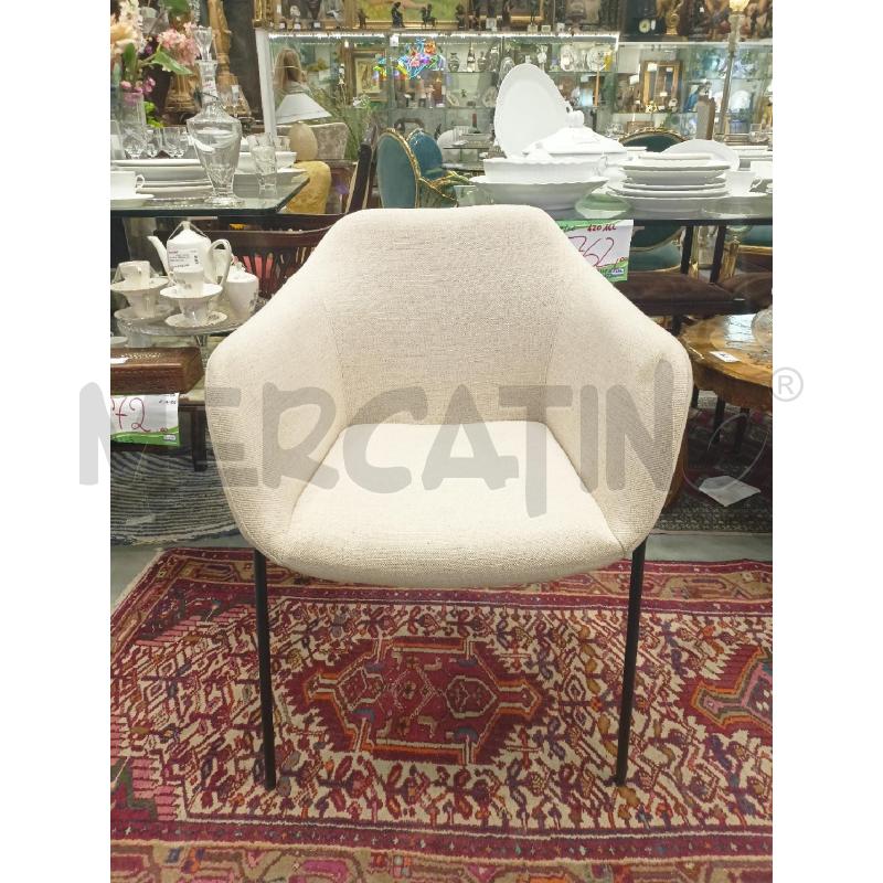 POLTRONCINA STRUT NERA STOFF GRIGIA | Mercatino dell'Usato Roma re di roma 1