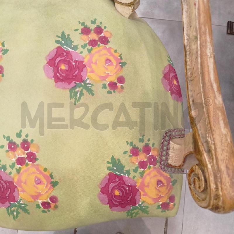POLTRONCINA VENEZIANA STOFFA ROSE | Mercatino dell'Usato Roma re di roma 4