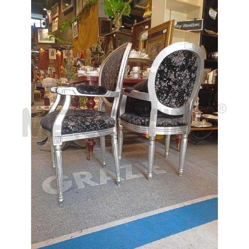 POLTRONCINE COPPIA TESS NERO STRUTT ARG | Mercatino dell'Usato Roma re di roma 2