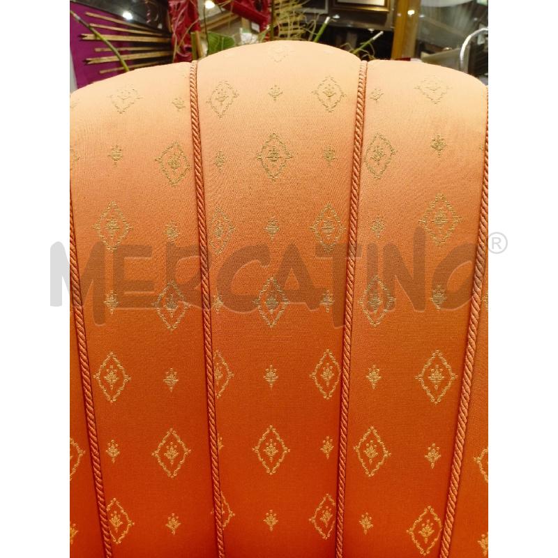 POLTRONE COPPIA CLASSICHE DORATE TESS ARANCIONE  | Mercatino dell'Usato Roma re di roma 4