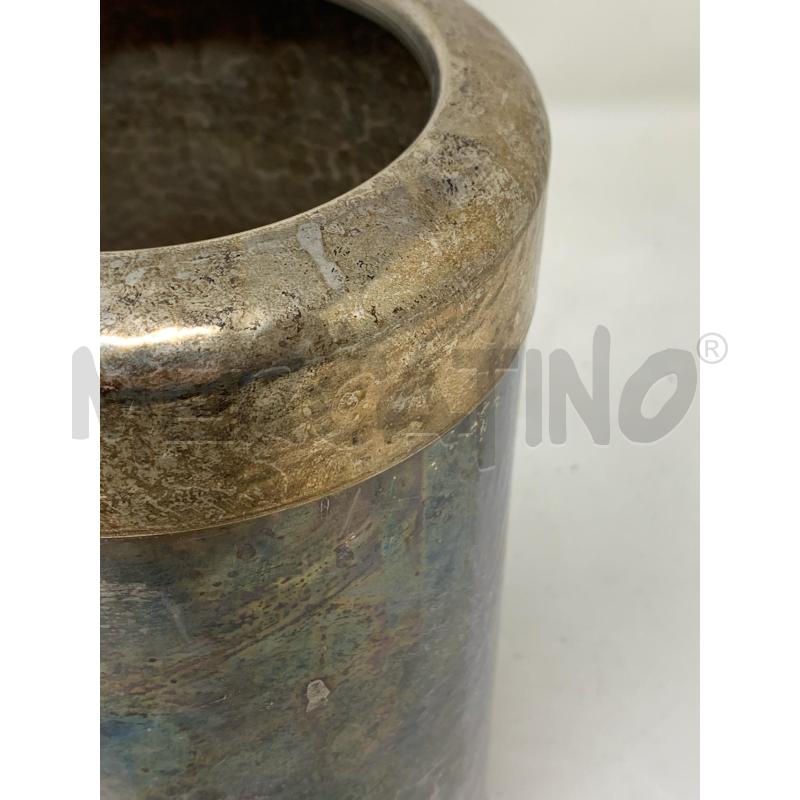 PORTA BOTTIGLIA SILVER PLATED DESIGN GIONI MAZZUCCO FIRENZE MARTELLATO | Mercatino dell'Usato Roma re di roma 4