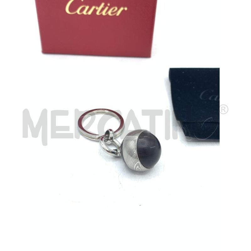 PORTA CHIAVI CARTIER SFERA EBAN MACASS E ACCIAIO DAMASCATO | Mercatino dell'Usato Roma re di roma 3