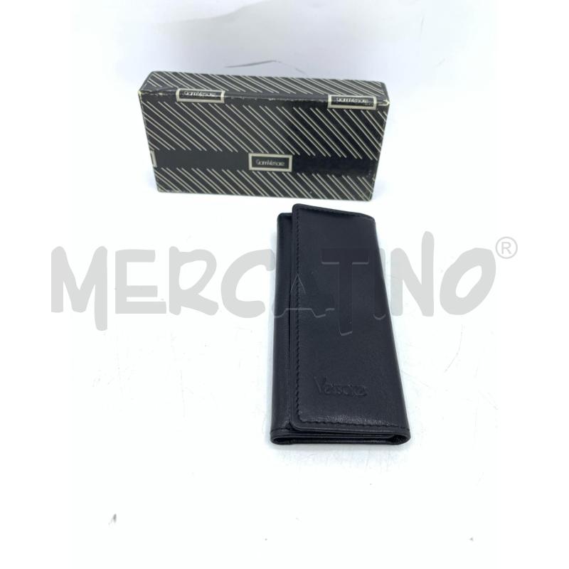 PORTA CHIAVI GIANNI VERSACE PELLE NERO  | Mercatino dell'Usato Roma re di roma 1
