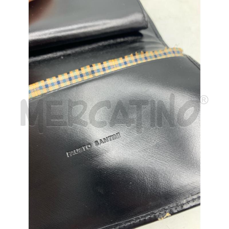 PORTA FOGLIO FAUSTO SANTINI PELLE NERO | Mercatino dell'Usato Roma re di roma 4