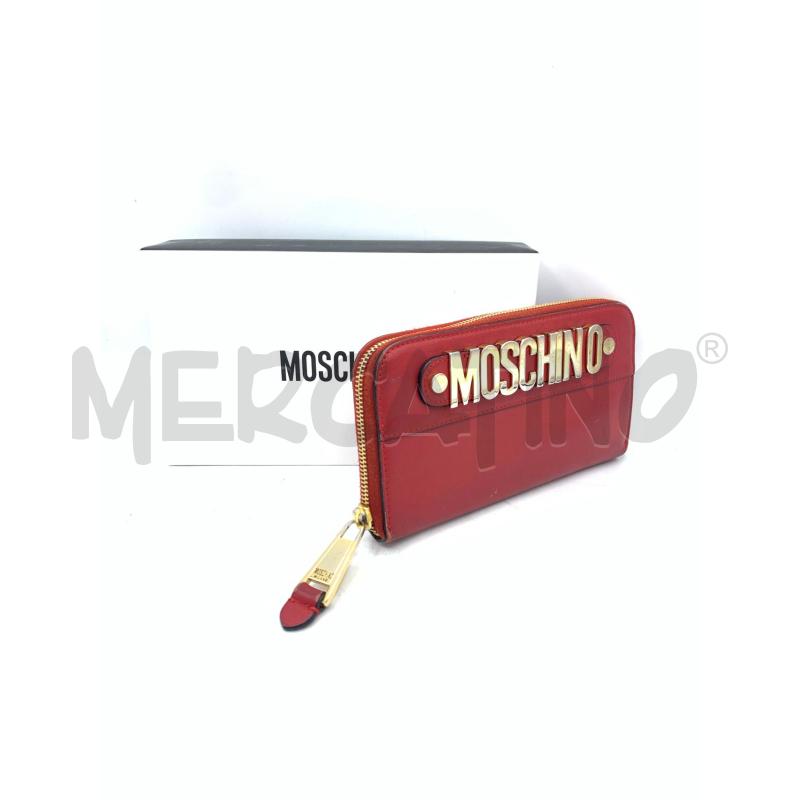 PORTA FOGLIO MOSCHINO ROSSO MONOGRAM GOLD  | Mercatino dell'Usato Roma re di roma 1