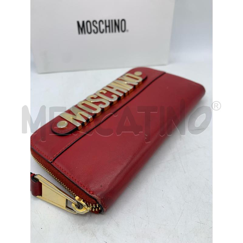 PORTA FOGLIO MOSCHINO ROSSO MONOGRAM GOLD  | Mercatino dell'Usato Roma re di roma 2