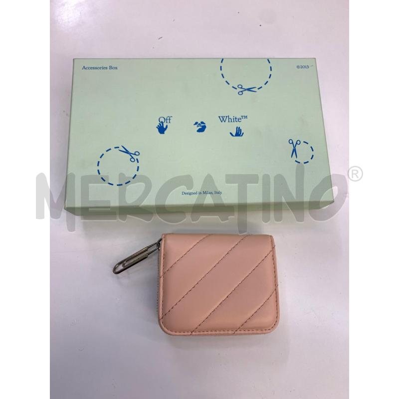 PORTA FOGLIO OFF WHITE ROSA LOGO SILVER  | Mercatino dell'Usato Roma re di roma 2