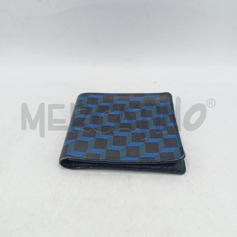 PORTA FOGLIO PIERRE HARDY PELLE NERO STAMPA 3D BLU | Mercatino dell'Usato Roma re di roma 1