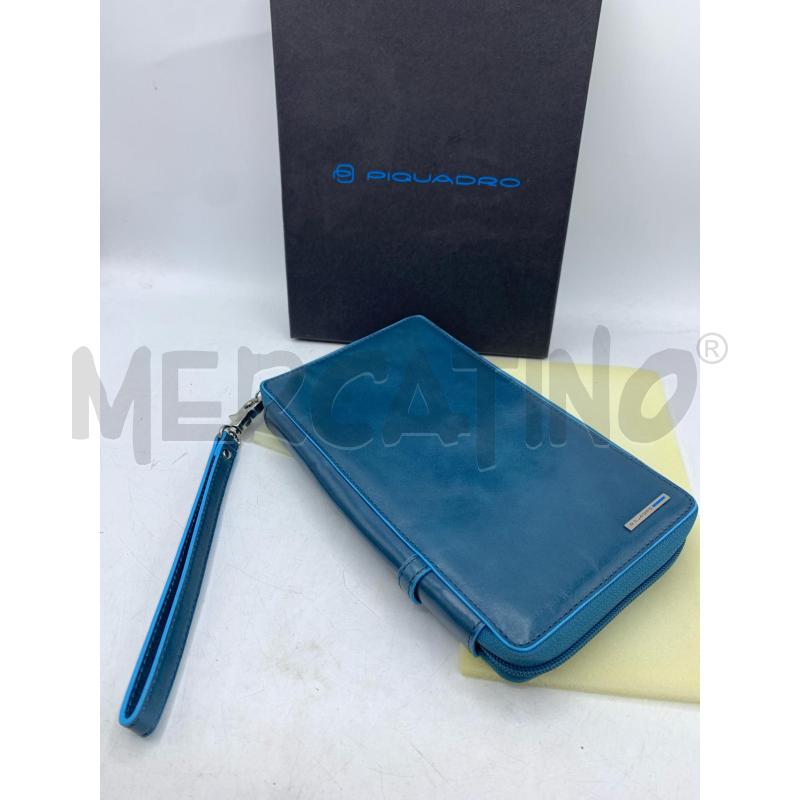 PORTA FOGLIO PIQUADRO CELESTE BLUETTE  | Mercatino dell'Usato Roma re di roma 4