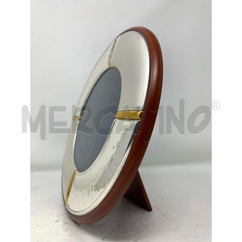 PORTA FOTO TONDO CORNICE SILVER BASE LEGNO  | Mercatino dell'Usato Roma re di roma 2