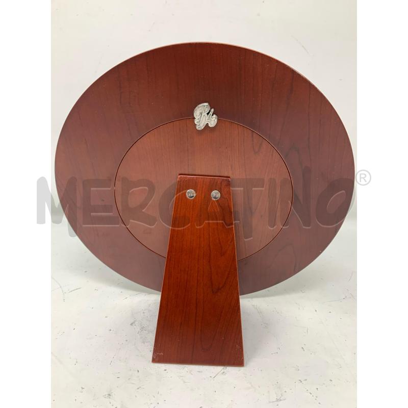 PORTA FOTO TONDO CORNICE SILVER BASE LEGNO  | Mercatino dell'Usato Roma re di roma 5