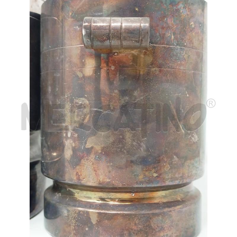 PORTA GHIACCIO SET SILVER PLATED CILINRO BIANZATO MANICI RIGHE | Mercatino dell'Usato Roma re di roma 4