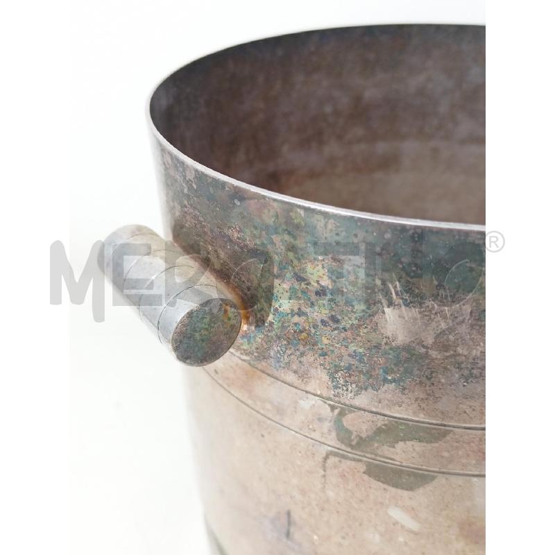 PORTA GHIACCIO SET SILVER PLATED CILINRO BIANZATO MANICI RIGHE | Mercatino dell'Usato Roma re di roma 5