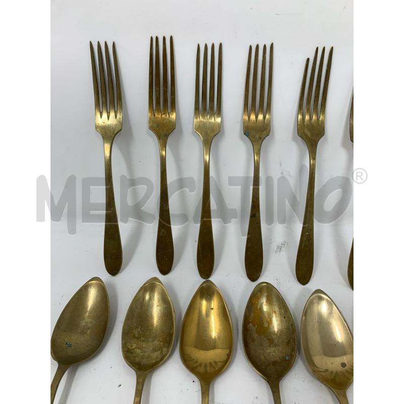 POSATE OTTONE FORCHETTE+CUCCHIAI SEMPLICE  | Mercatino dell'Usato Roma re di roma 2