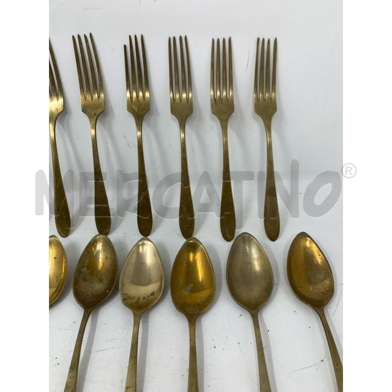 POSATE OTTONE FORCHETTE+CUCCHIAI SEMPLICE  | Mercatino dell'Usato Roma re di roma 3