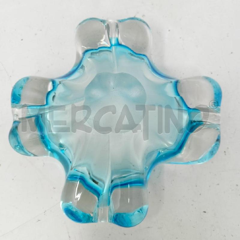 POSA CENERE A FIORE VETRO VELATO CELESTE  | Mercatino dell'Usato Roma re di roma 5