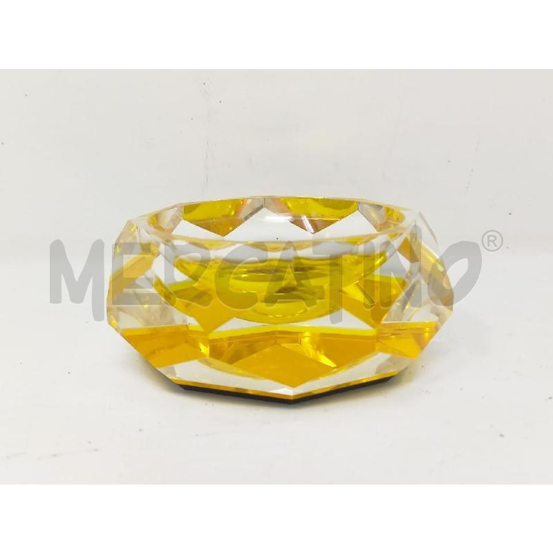 POSA CENERE MURANO GIALLO SPECCHIATO SFACCETTATO | Mercatino dell'Usato Roma re di roma 1
