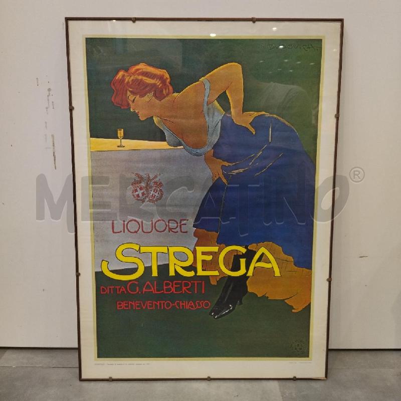 POSTER PUBBLICITARIO DUDOVICH LIQUORE STREGA DITTA G. ALBERTI  | Mercatino dell'Usato Roma re di roma 1