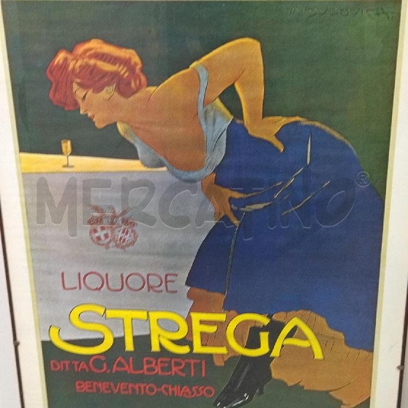 POSTER PUBBLICITARIO DUDOVICH LIQUORE STREGA DITTA G. ALBERTI  | Mercatino dell'Usato Roma re di roma 4