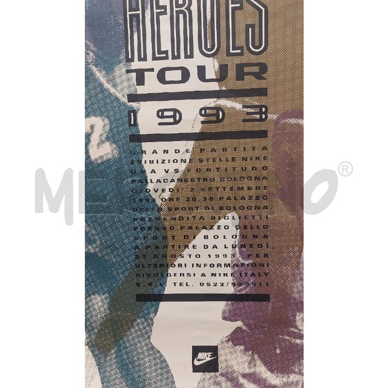 POSTER VINTAGE ORIGINALE NIKE HOOP HEROES TOUR 1993 BASKET | Mercatino dell'Usato Roma re di roma 4