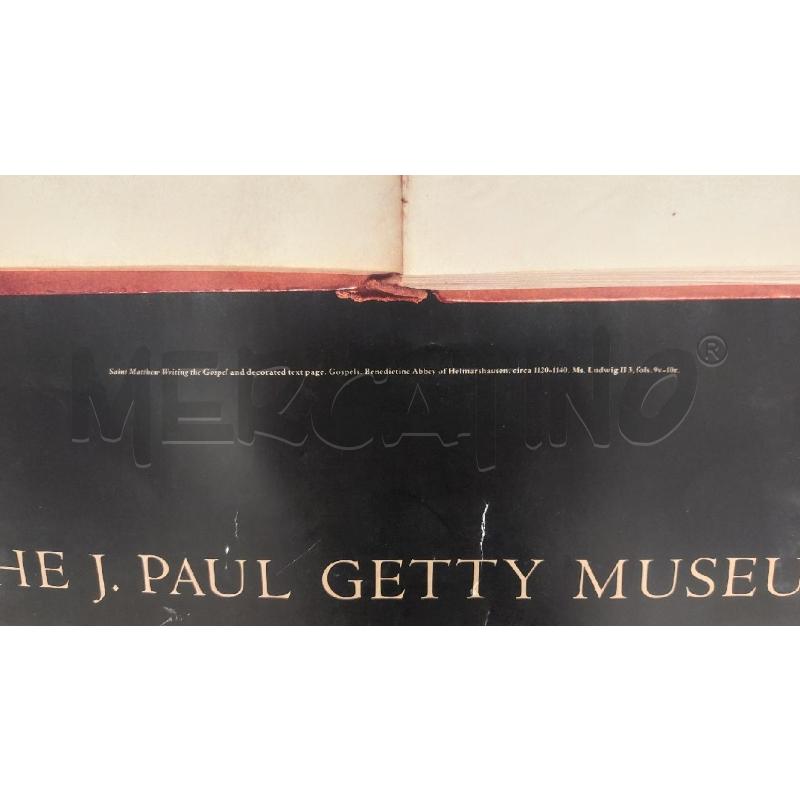 POSTER VINTAGE PAUL GETTY MUSEUM MANOSCRITTI MINIATI ILLUMINATED MANUSCRIPTS | Mercatino dell'Usato Roma re di roma 2