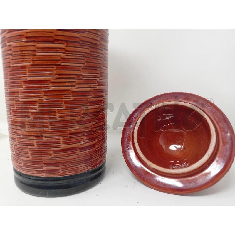 POTICHE VASO CILINDRICO WEAVE EFF VIMINI MARRONE B NERO  | Mercatino dell'Usato Roma re di roma 5